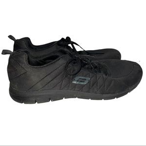 Skechers Womens Work EH Slip Resistant Black Sneakers Relaxed Fit Size 10